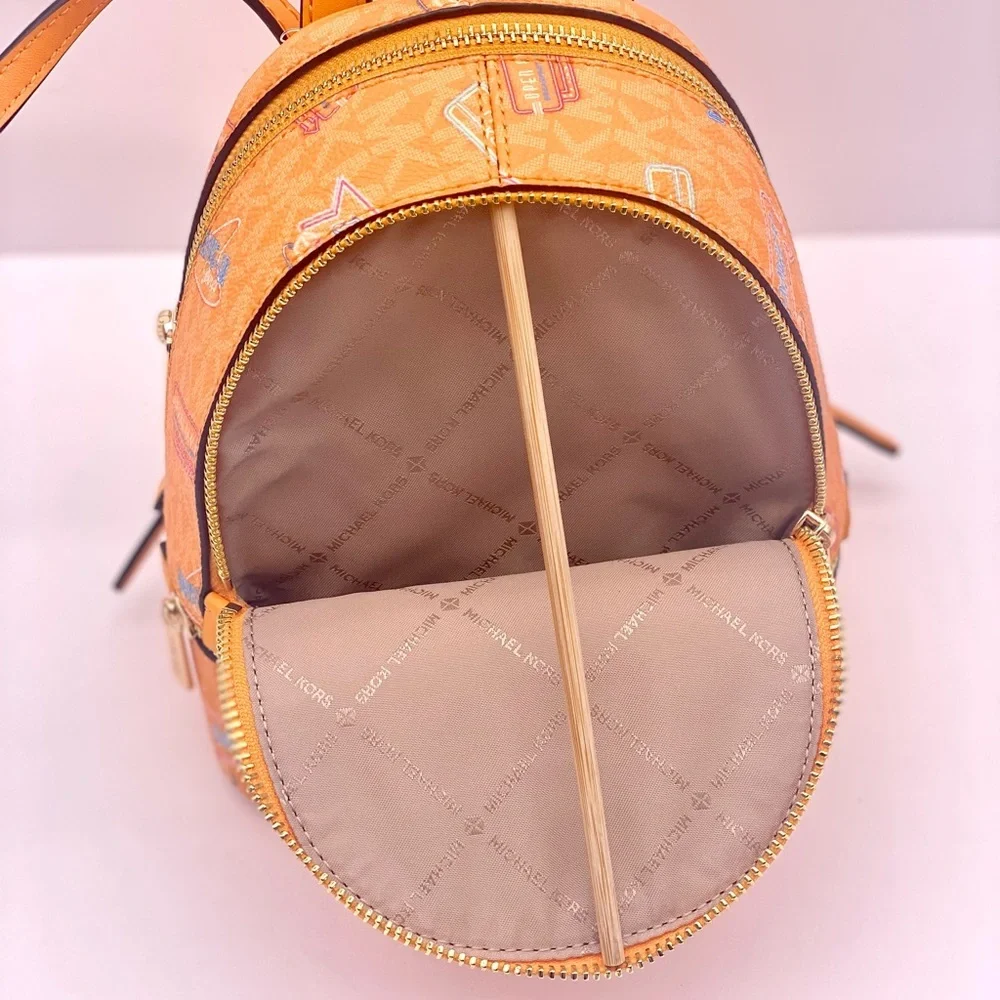 Michael Kors Vibrant Orange Mini Convertible Backpack Crossbody